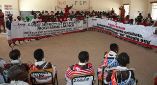 The launch of an AMREF-sponsored alternative rites of passage program in Magadi, Kenya (Anja Legtenberg)